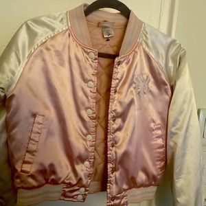 Girls Yankees bomber jacket. Size kids medium 10-12